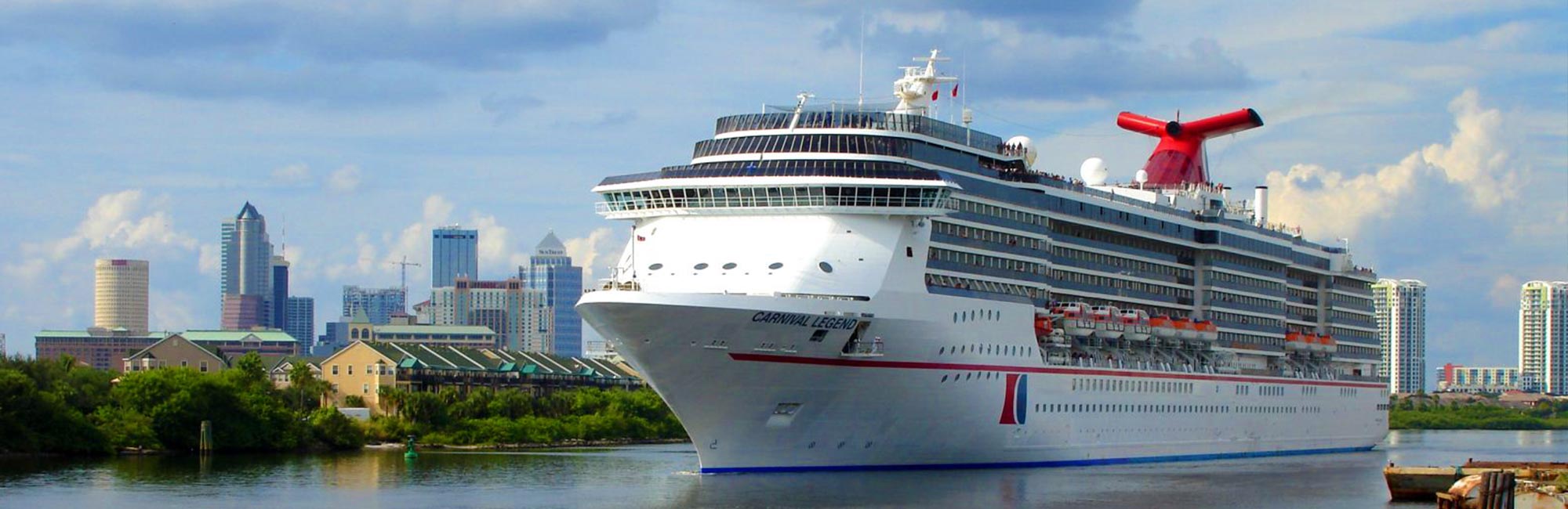 view of cruise ship in tampa port